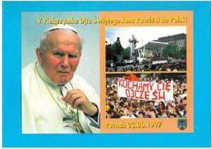 POZNAŃ - JAN PAWEŁ II PODRÓŻ APOSTOLSKA 1997 ROK. POCZTÓWKA WIELOWIDOKOWA LATA 2000 WYD. GRANICZKOWSKA