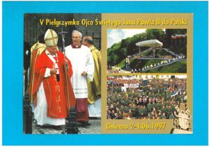 GNIEZNO - JAN PAWEŁ II PODRÓŻ APOSTOLSKA 1997 ROK. POCZTÓWKA WIELOWIDOKOWA LATA 2000 WYD. GRANICZKOWSKA