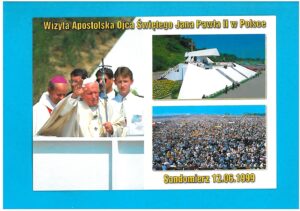 SANDOMIERZ - JAN PAWEŁ II PODRÓŻ APOSTOLSKA 1999 ROK. POCZTÓWKA WIELOWIDOKOWA LATA 2000 WYD. GRANICZKOWSKA
