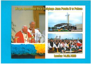 ŁOWICZ - JAN PAWEŁ II PODRÓŻ APOSTOLSKA 1999 ROK. POCZTÓWKA WIELOWIDOKOWA LATA 2000 WYD. GRANICZKOWSKA