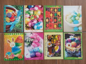 ZESTAW POCZTÓWEK KARTEK WIELKANOCNYCH Z KOPERTAMI FORMAT A-6 ZESTAW 8 SZTUK