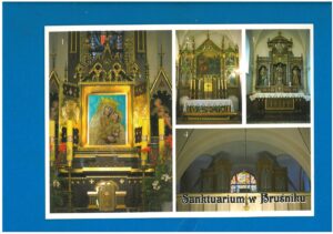 BRUŚNIK SANKTUARIUM POCZTÓWKA WIELOWIDOKOWA LATA 2000