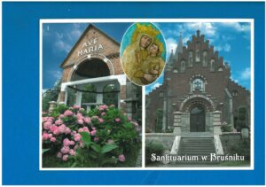 BRUŚNIK SANKTUARIUM POCZTÓWKA WIELOWIDOKOWA LATA 2000