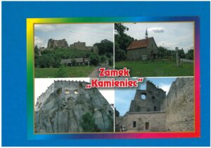 ZAMEK KAMIENIEC POCZTÓWKA LATA 2000